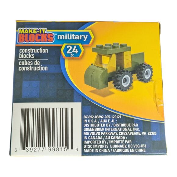 Make-It Blocks Military 24 pc
Brand New Factory Sealed Compatible Brand - Picture 3 of 3